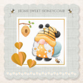 Home Sweet Honeycomb Bee Gnome Coaster Set Untersetzer (Vorderseite)