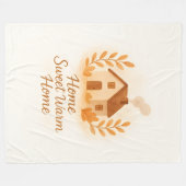 Home Sweet Warm Home Soft Fleece Throw Blanket (Vorderseite (Horizontal))