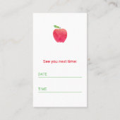 Home Tutor Appointment Reminder Tutoring Terminkarte (Rückseite)