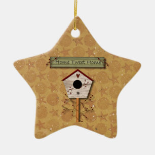 Home Tweet Home Weihnachtsbaumschmuck Keramik Ornament