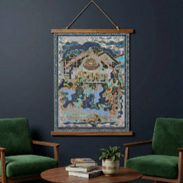 Home Wandteppich Mit Holzrahmen