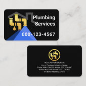 Home With Leaking Plumbing Gold Pipes Visitenkarte (Vorne/Hinten)