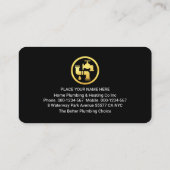 Home With Leaking Plumbing Gold Pipes Visitenkarte (Rückseite)