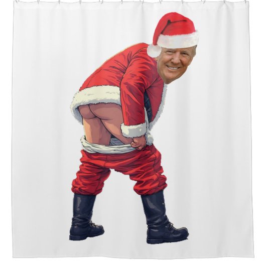 HOME-X Donald Trump Yelling Toilet Paper Roll, Fun Duschvorhang (Vorderseite)