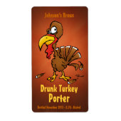 Homebew Beer Labels mit Funny Turkey (Vorne)
