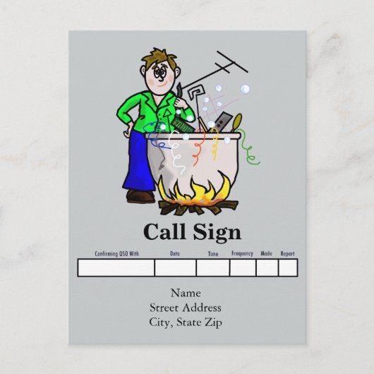 Homebrew Ham QSL Card Anpassen! Postkarte (Vorderseite)