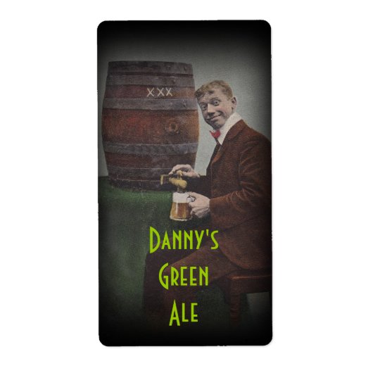 Homebrewing Beer Bottle Label Danny's Green Ale (Vorne)