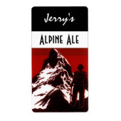 Homebrewing Beer Flasche Label Alpenwanderaal (Vorne)