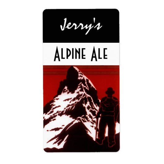 Homebrewing Beer Flasche Label Alpenwanderaal (Vorne)