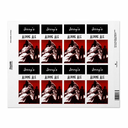 Homebrewing Beer Flasche Label Alpenwanderaal (Vorne)