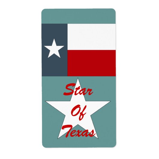 Homebrewing Bierflaschen Labels Texas Star (Vorne)