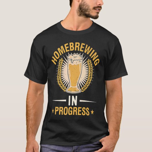 Homebrewing In Progress Beer Brewing Alcohol Drink T-Shirt (Vorderseite)