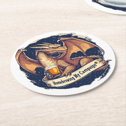 Homebrewing RPG-Untersetzer Runder Pappuntersetzer (Angewinkelt)