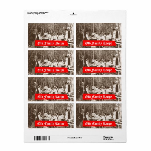 Homebrewing Suppen Bier Label Alte Familie Rezept (Vorne)