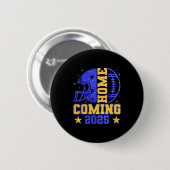 Homecoming 2025 Hoco Football Mama Girl Blue Gold Button (Vorne & Hinten)