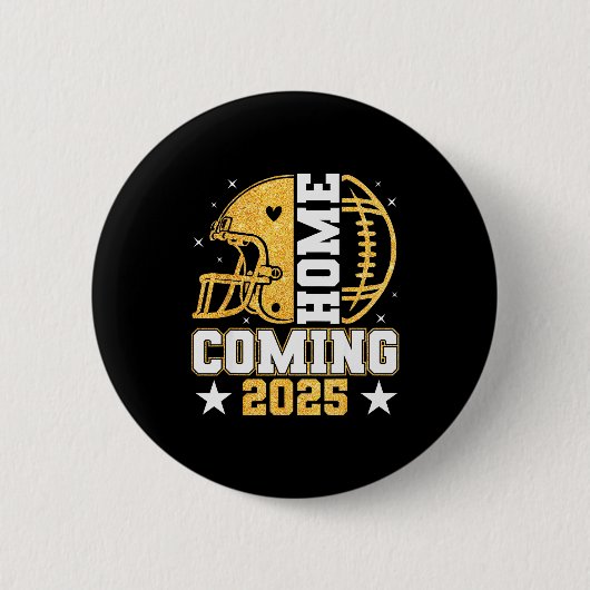 Homecoming 2025 Hoco Football Mom Mama Girl Footba Button (Vorderseite)