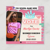 Homecoming Queen Campaign Flyer Enclosure Card Begleitkarte (Vorderseite)