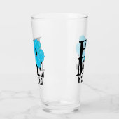 HOMEE Waimea Blue Hibiskus Glas (Links)