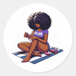 Homegiri Me Time Runder Aufkleber