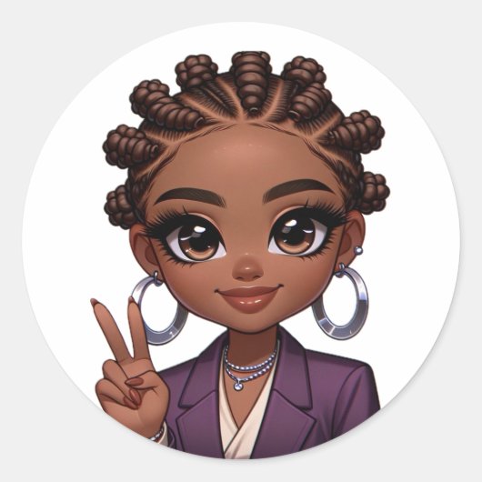 Homegirl wert nicht meinen FRIEDEN Runder Aufkleber (Vorderseite)