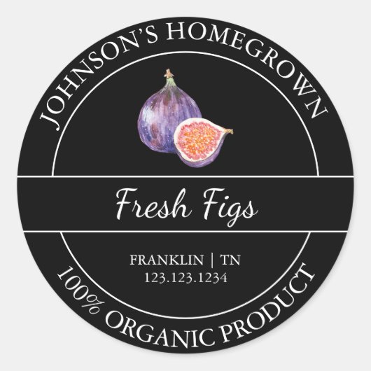 Homegrown Garden Frische Bio Abb. Runder Aufkleber (Vorderseite)