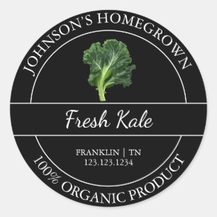 Homegrown Garden Frische Bio Burg Runder Aufkleber