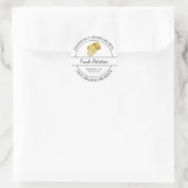 Homegrown Garden Frische Bio Kartoffel Runder Aufkleber (Tasche)