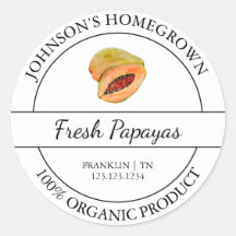 Homegrown Garden Frische Bio Papaya-Label