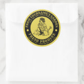 Homegrown Garden - Vorlage für ein neues Etikett Runder Aufkleber (Tasche)