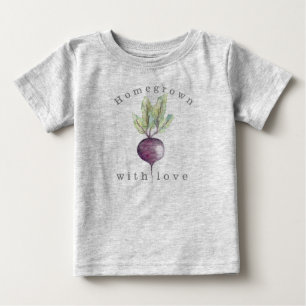 Homegrown mit Liebe rote Rübe Bio Veggie Baby T-shirt