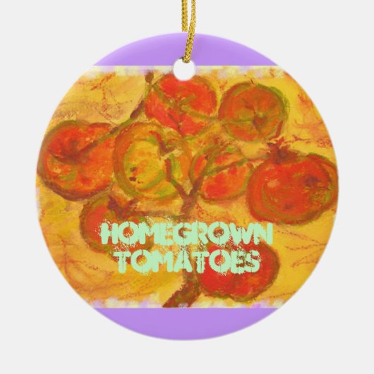 homegrown Tomaten Keramikornament (Vorne)