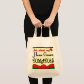 Homegrown Tomato Garden Slogan Tragetasche (Vorderseite (Produkt))