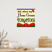 Homegrown Tomato Gardener Sprichwort Poster (Küche)