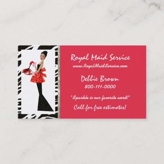 HomeKeeping Diva Business Cards Visitenkarte (Vorderseite)