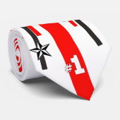 Homekomierende Football Mum Necktie Red Krawatte (Gerollt)