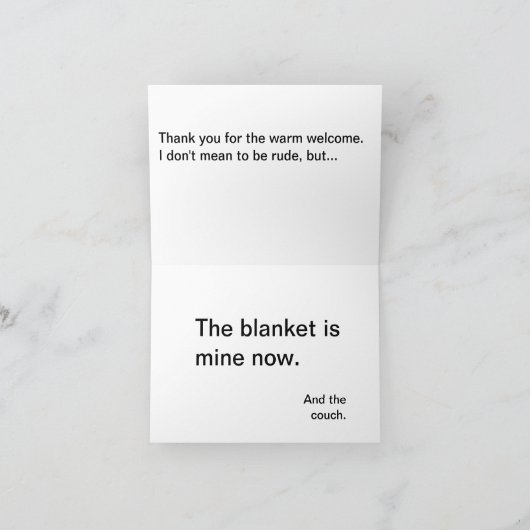 Homekoming Dankeskarte (Innenseite)