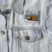 Homeless Man Holding Help Sign Urban Poverty Button (Beispiel)