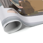 Homeless Man Holding Help Sign Urban Poverty Geschenkpapier (Rolleneckpunkt)