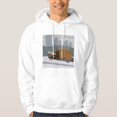 Homeless Man Holding Help Sign Urban Poverty Hoodie (Vorderseite)
