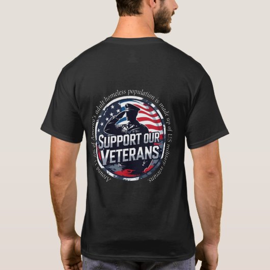 Homeless Veteran Awareness T-Shirt (Rückseite)