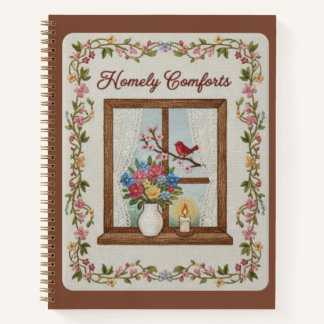 Homely Comforts Embroidered Window & Floral Notizblock