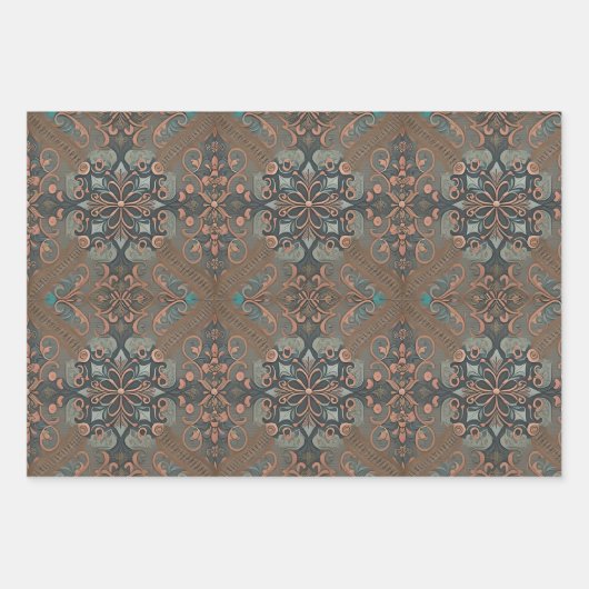 Homely cottage pattern geschenkpapier set (Vorderseite 2)