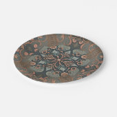 Homely cottage pattern pappteller (Schrägansicht)