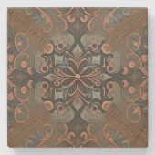 Homely cottage pattern steinuntersetzer (Vorderseite)