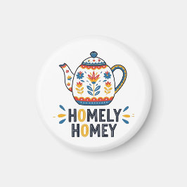 Homely home gemütliche Teekanne Design Sweatshirt Magnet