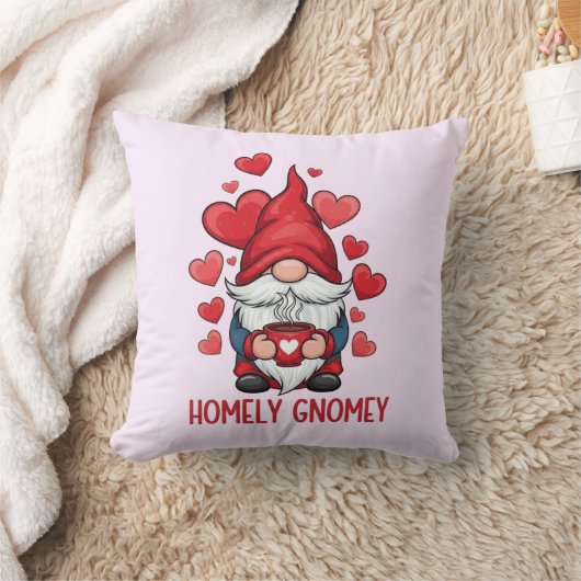 Homely Homey Red Herzen Gnome Design Kissen (Decke)