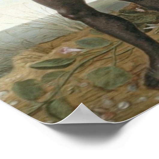 Homem africano (afrikanischer Mann) von Albert Eck Poster (Ecke)