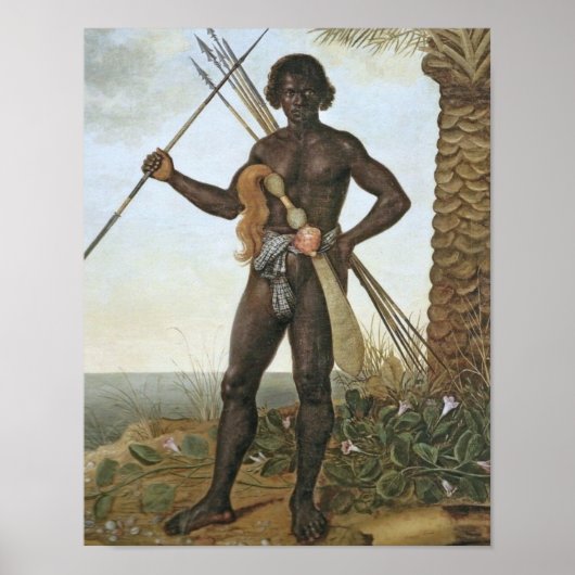 Homem africano (afrikanischer Mann) von Albert Eck Poster (Vorne)