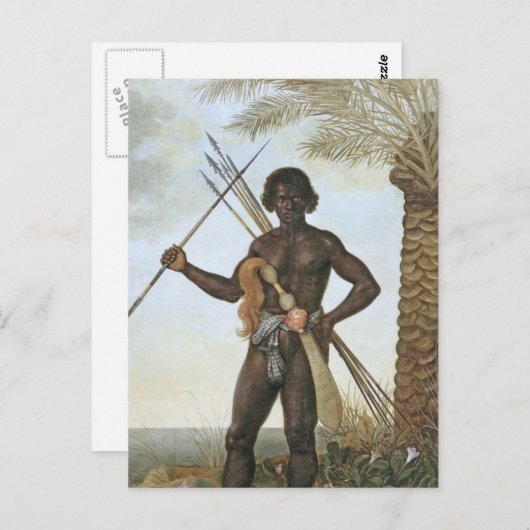 Homem africano (afrikanischer Mann) von Albert Eck Postkarte (Vorne/Hinten)