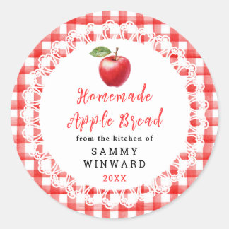 Homemade Apple Bread Label Runder Aufkleber